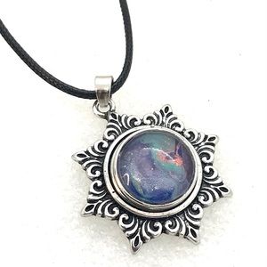 Star Snowflake Necklace Handmade 20mm snap SN20 Christmas display